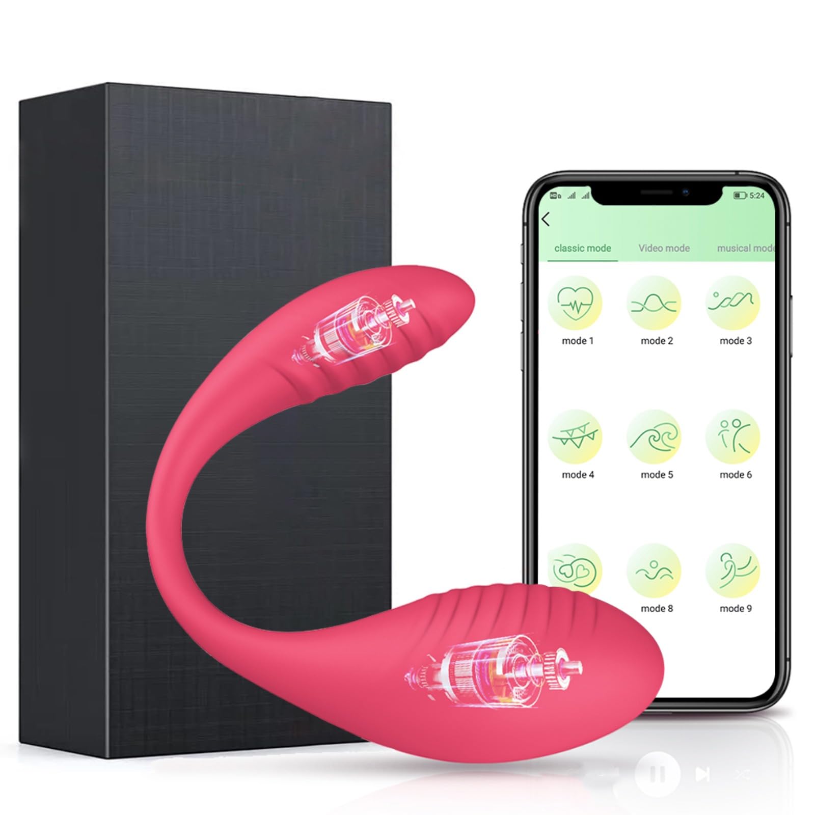 Vibreur Vibromasseur Bluetooth avec application, télécommande, boule sans  fil, œufs vibrants, culotte, gode, jouets sexuels : Amazon.fr: Hygiène et  Santé