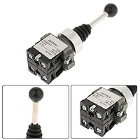 Vista 4 de Interruptor de palanca de mando, 2 posiciones 2NO tipo momentáneo Monolever Locked Joystick Interruptor de reemplazo para XD2PA12