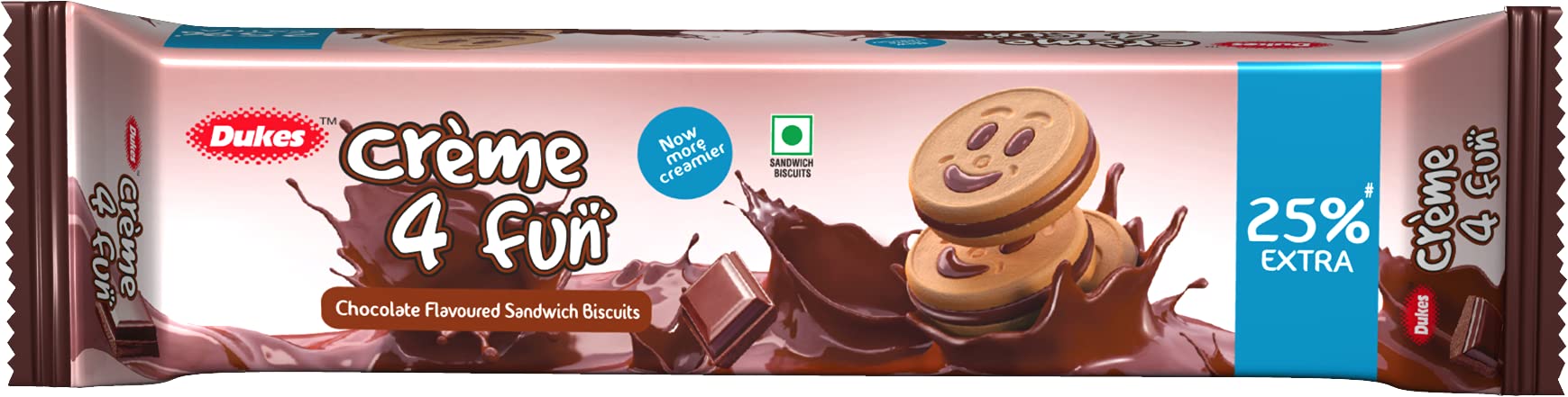 Dukes Crème 4 Fun Chocolate flavoured Sandwich Biscuits (150gm) (B0191NOO7G) Amazon Price History, Amazon Price Tracker
