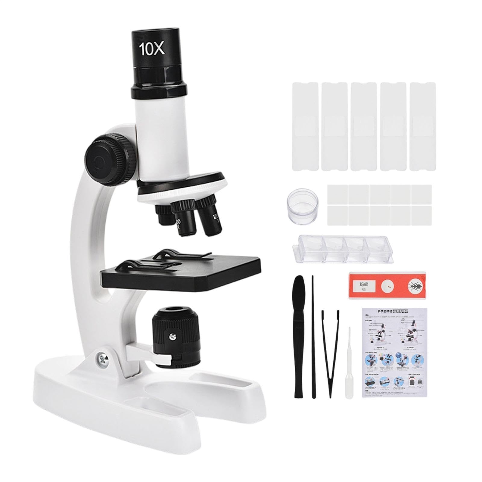 Kit de microscopio para niños con 1200 aumentos grabable 8