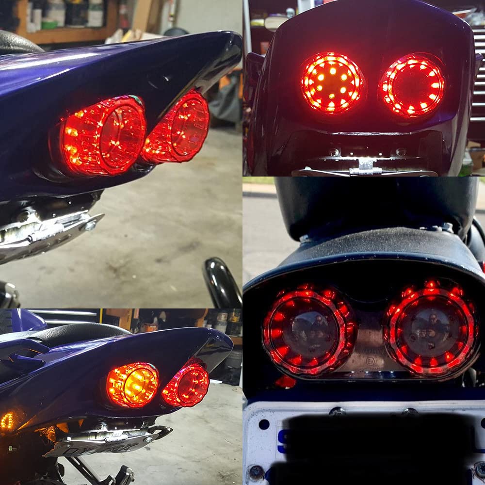 Światło Motocyklowe Retro Modernizacja Sygnał Led Kierunkowskaz Tylny Hamulec Stop Lampa światła Hamowania Wskaźnik Oświetlenia Tablicy Rejestracyjnej