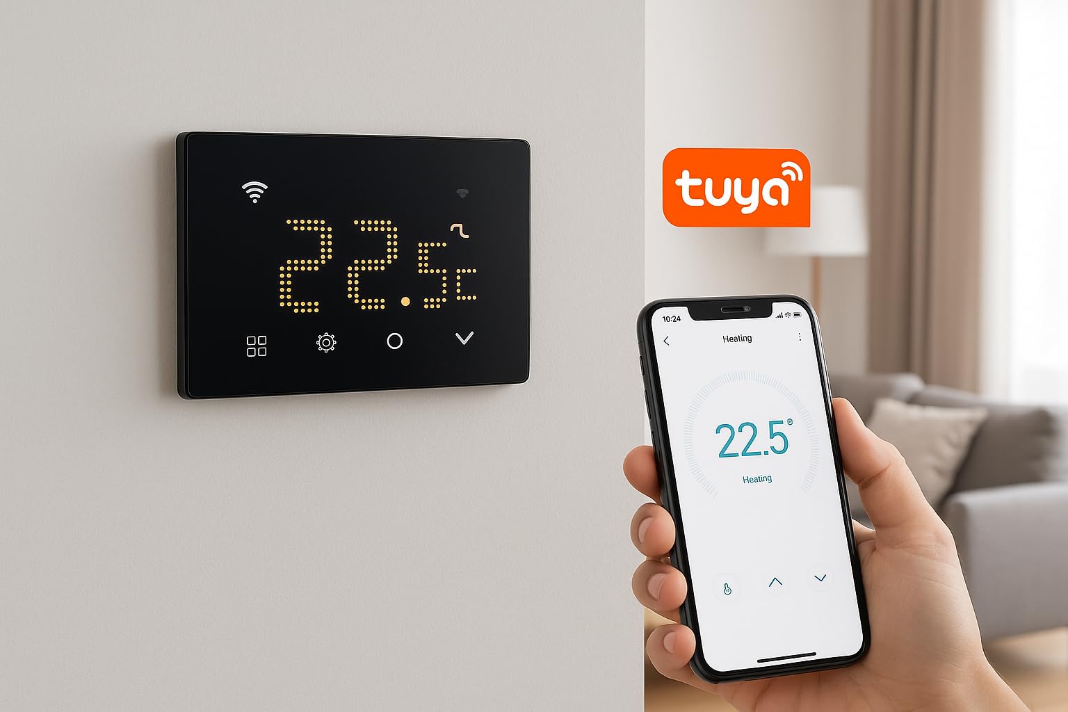 Elektronova Termostato empotrable módulo programable 3 plazas 240 V Pantalla táctil retroiluminada Color Negro Compatible con Soportes 503