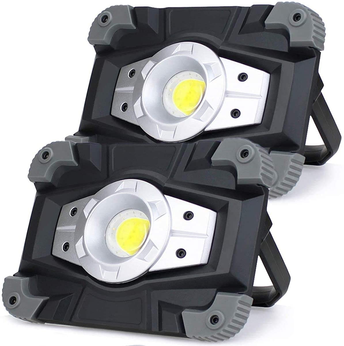 Lampa robocza Przenośna lampa robocza z możliwością ładowania, Reflektor LED 10 W z portem USB, 3 tryby oświetlenia, Wodoodporna lampa kempingowa IP65, do podróży samochodem Piesze wycieczki Wędkarst