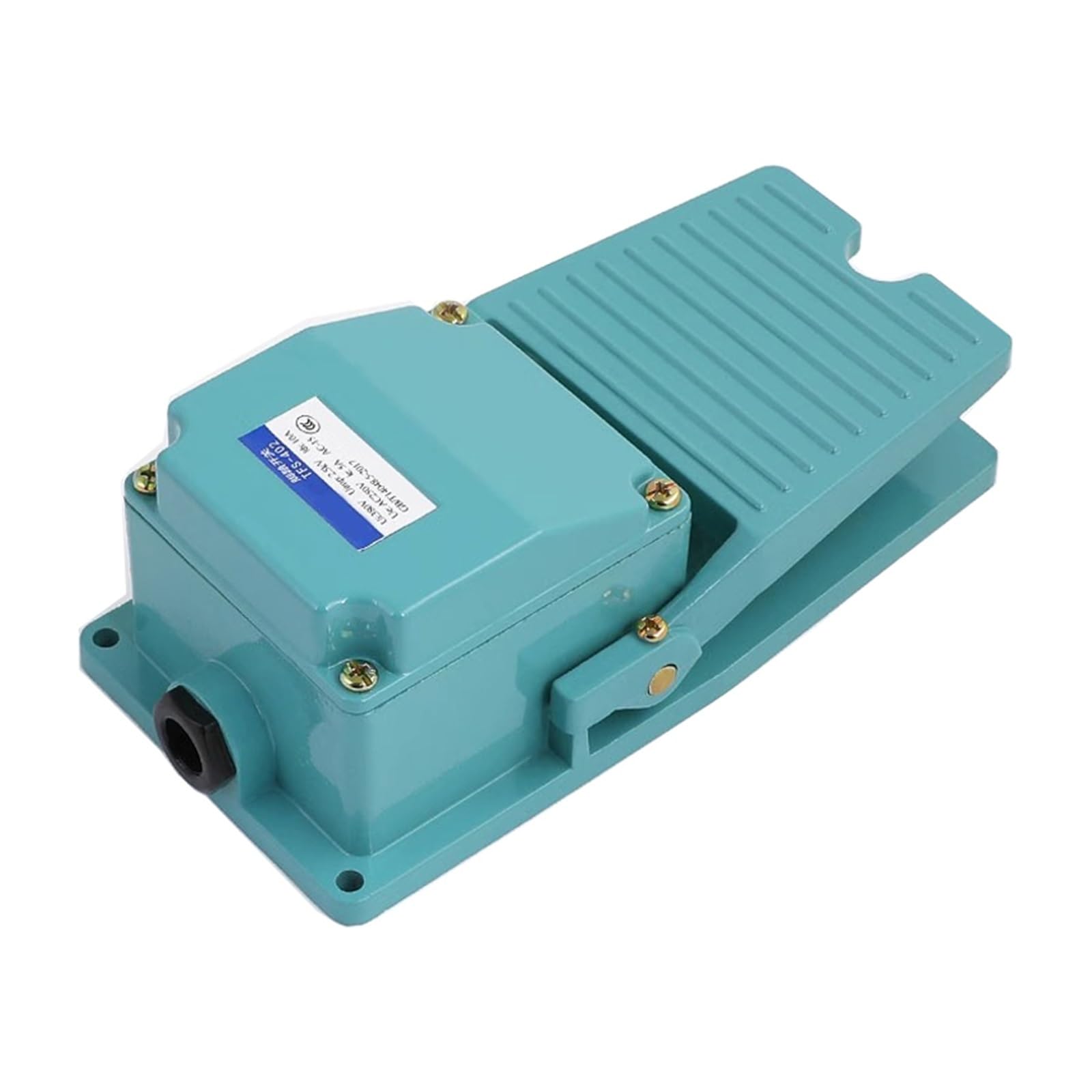Interruptor de pie carcasa de aluminio fundido con pedal conmutador 15A AC 250V