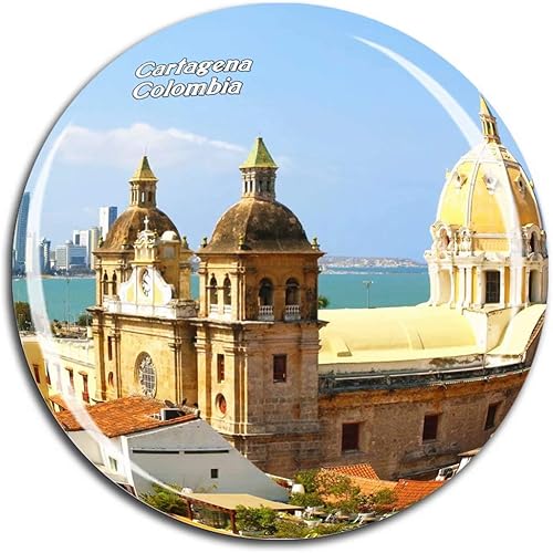 Ciudad amurallada de Cartagena Colombia imán de nevera 3D Cristal de cristal turístico de viaje de la ciudad de la colección de recuerdo regalo