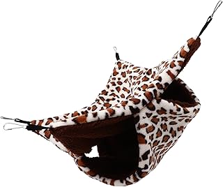 POPETPOP Pequena Gaiola Para Animais De Estimação Rede Dupla Camada Rede De Inverno Cama Suspensa Quente Furão Gaiola Cobaia Esconderijo Para Planador De Açúcar Velo Chinchila Papagaio