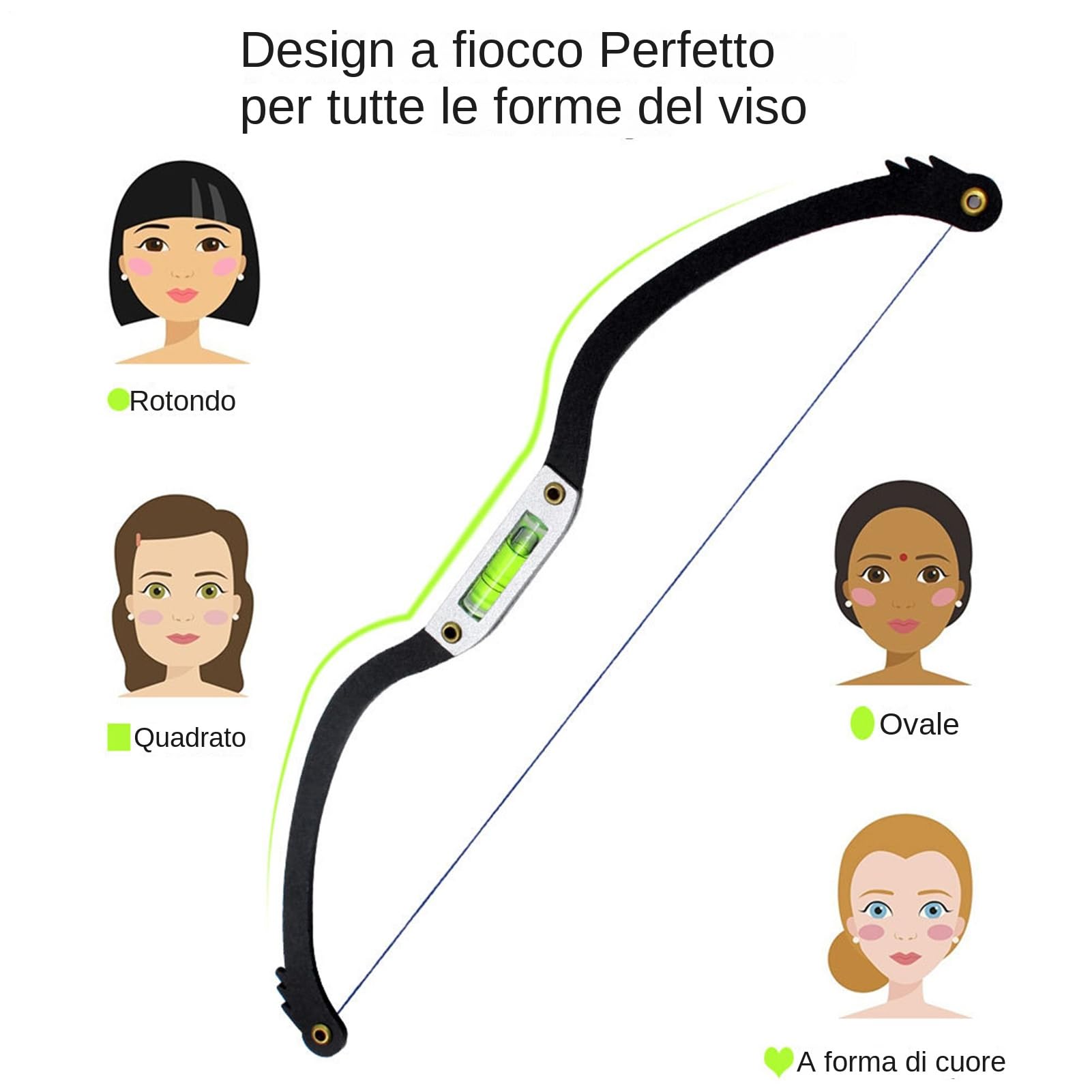 Eyebrow Balance Ruler, Precision Eyebrow Shaping Tool, Metal Brow Mapping Stencil, Eyebrows Shapes Templates, Versatile Makeup Tool for Perfectly Shaped Brows, Ideal for Professionals, 22.6x4.7x1cm