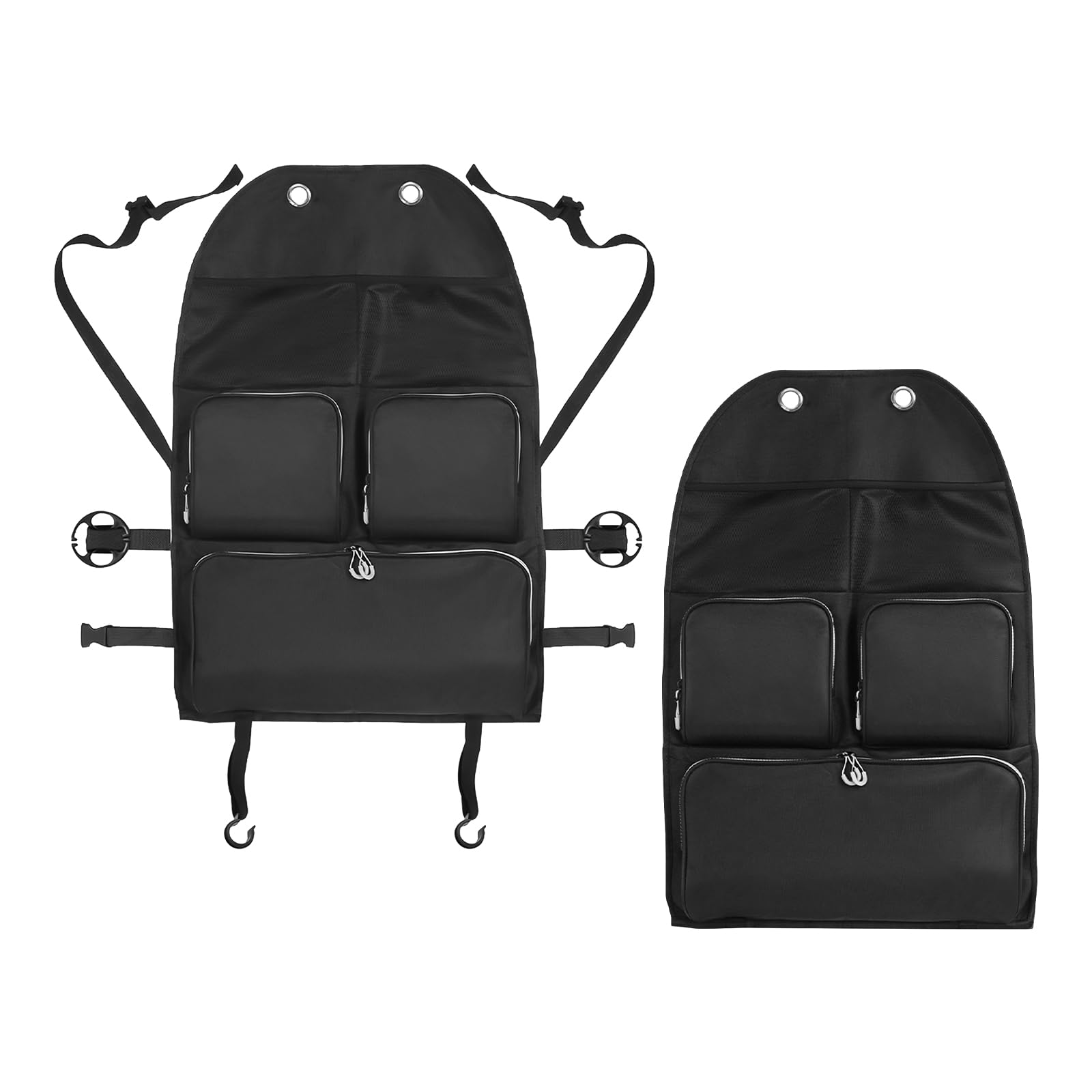 Bolsa organizadora para asiento individual 1680D Oxford Fabric asiento organizador para VW T5, T6, T6.1, impermeable asiento trasero para camping, viajes y uso diario (2 unidades)