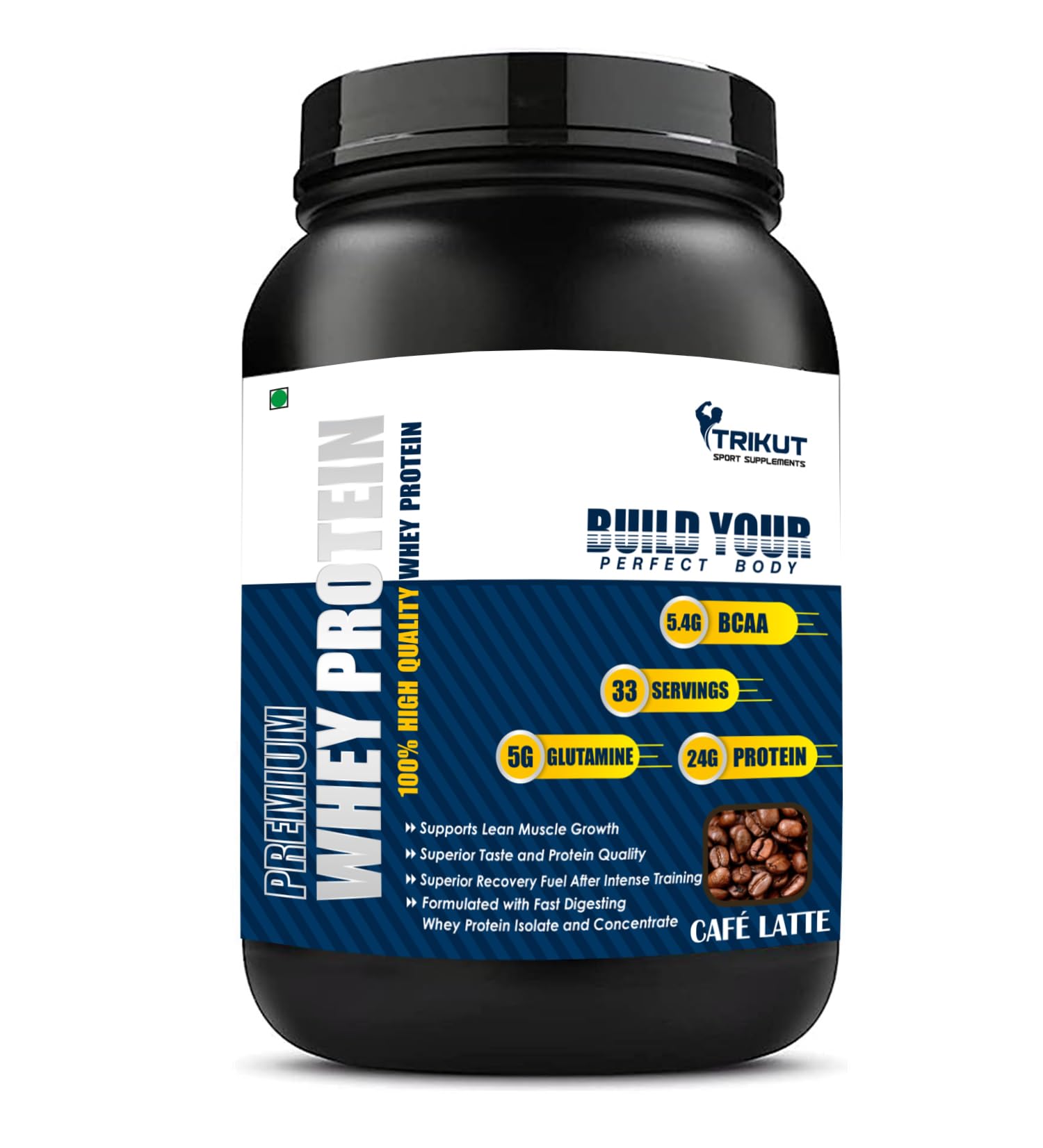 Premium Whey Protein | 2.2lbs/1kg (Cafe Latte) - 33 Serving - Zero Fats & Sugar (B0D7W77CHM) Amazon Price History, Amazon Price Tracker