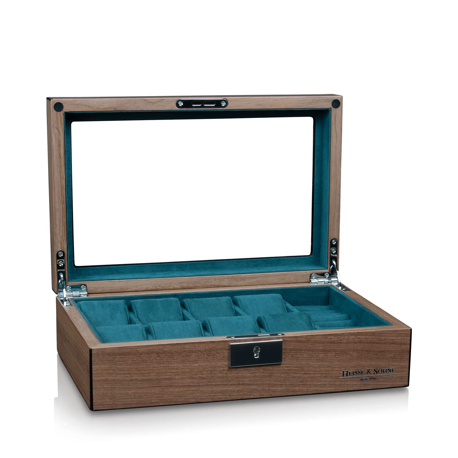 HEISSE & SÖHNE SEIT 1976® Uhrenbox Borneaux 8+ Wallnuss