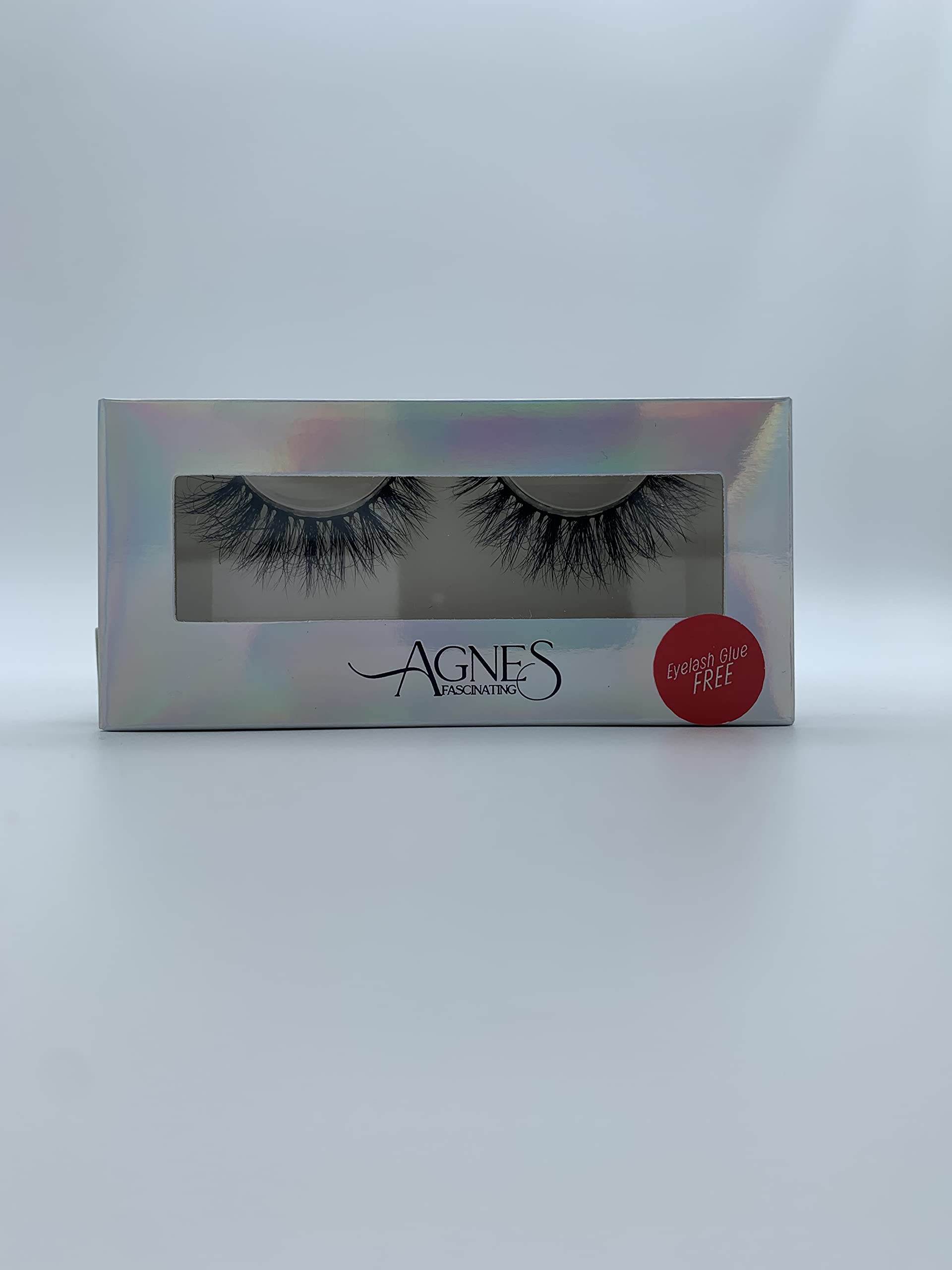 AgnesGP Dramatic False Lash, More Than 40 Reusable, Adhesive Included, Black , 1 Pair (Fascinating)