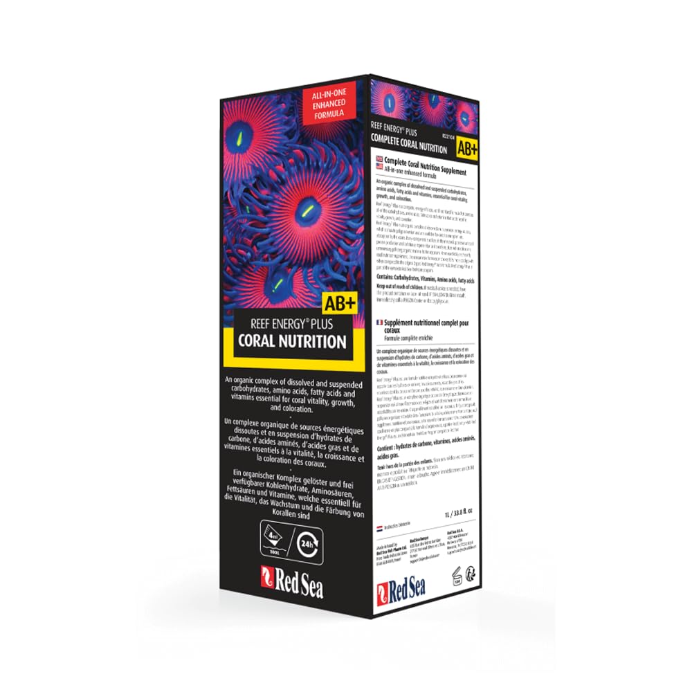 Red Sea Reef Energy Plus AB+ 250 ml : Complément pour coraux en aquarium, 250 ml, 0,371 kg