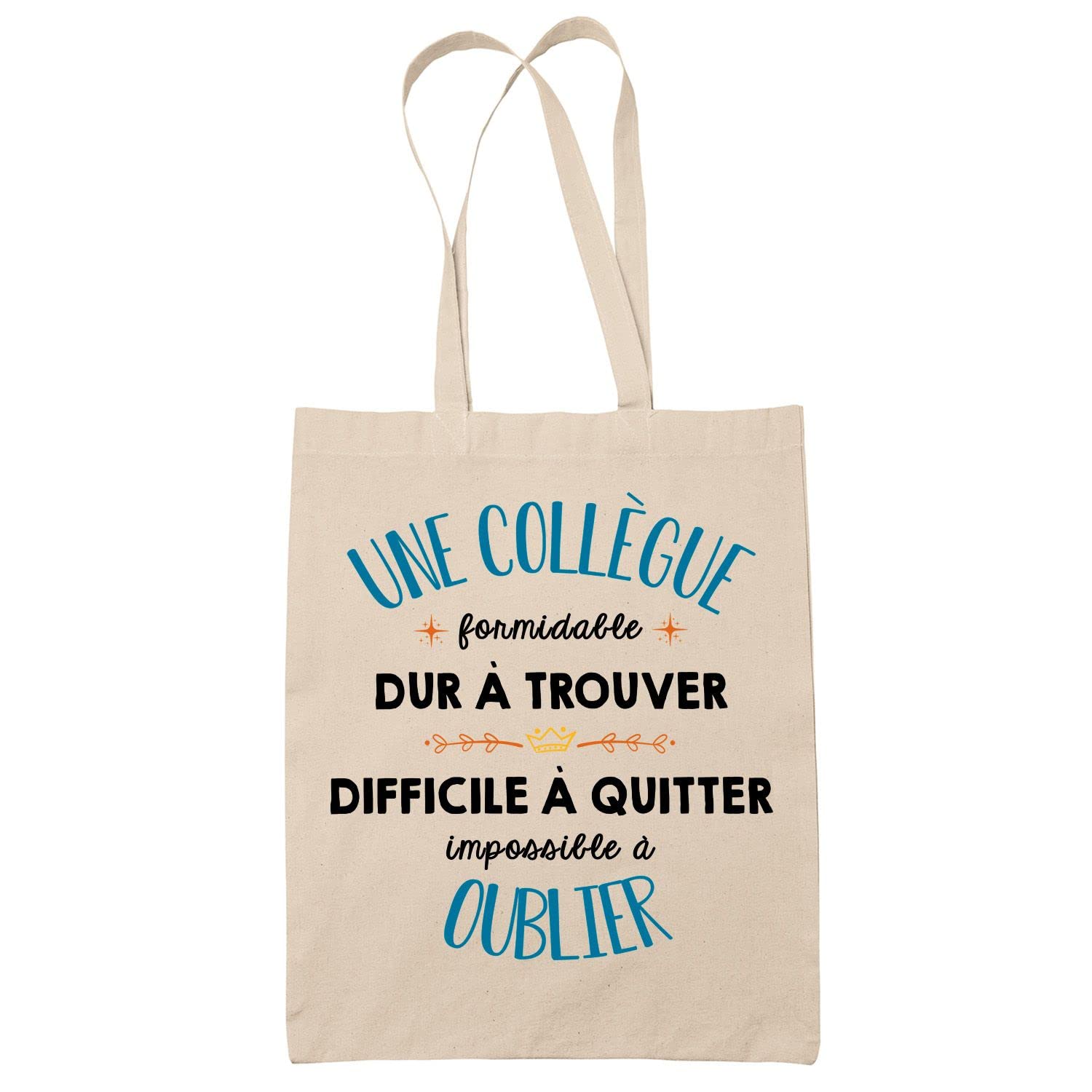 Tote Bag Formidable Directrice – Cadeau Travail Femme – Idée Retraite Ou Départ Collègue Beige