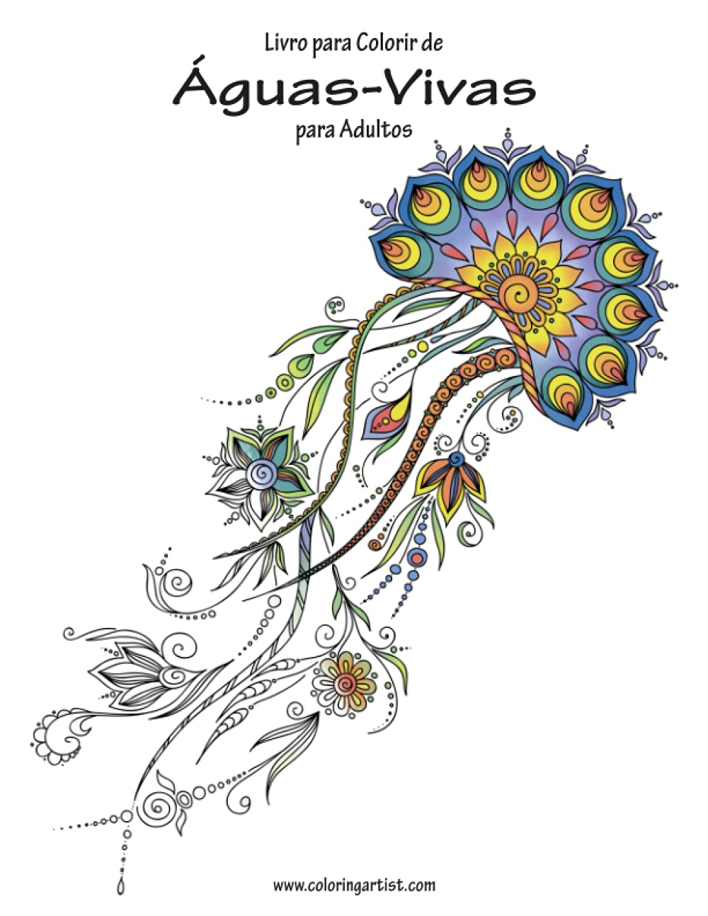 Livro para Colorir de Águas-Vivas para Adultos 1 (Portuguese Edition)