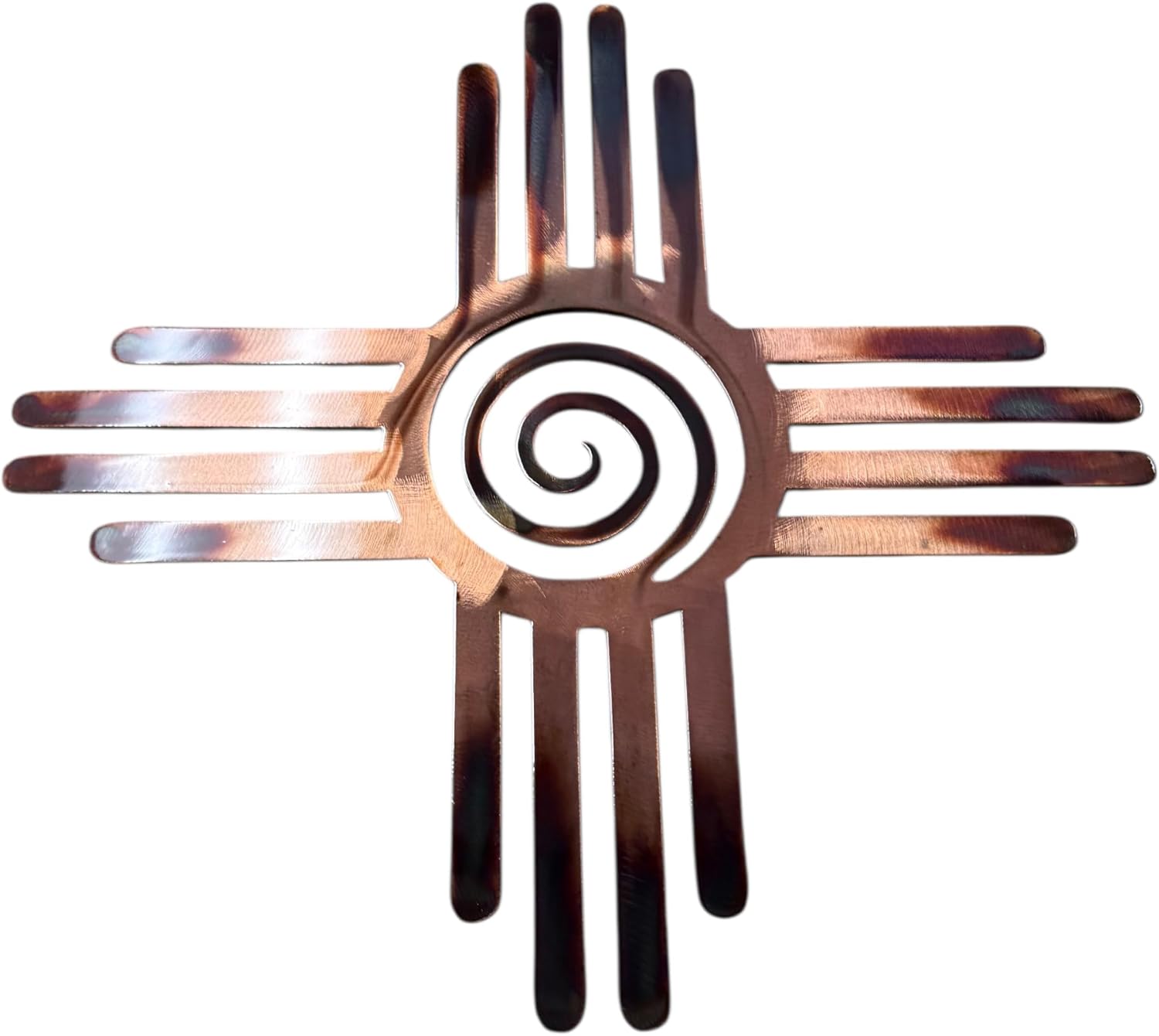 HGartworks Southwestern Zia with Spiral Swirl Center Metal Wall Art Décor 14" 18", 20", 24" 30" or 44" (14")