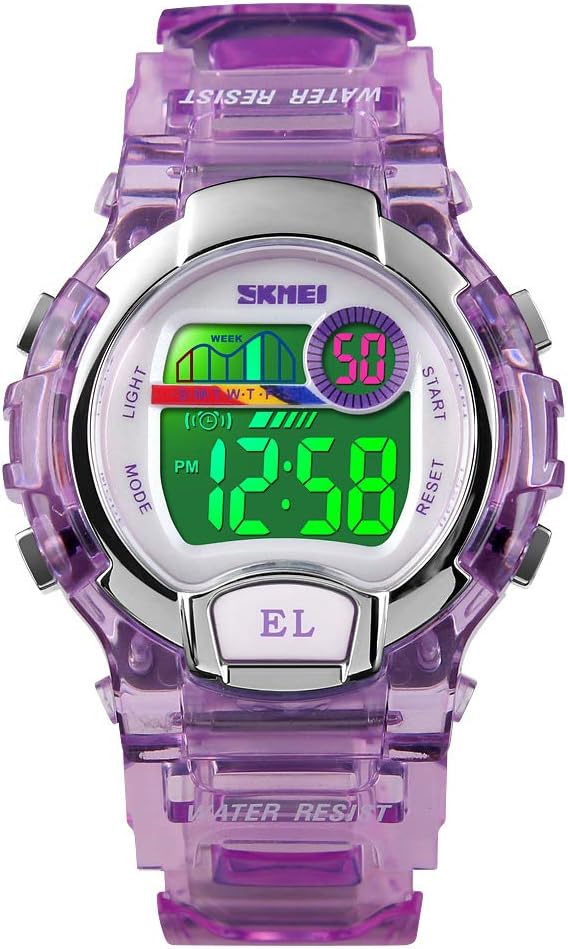 Boys Girls Digital Sport Watches,7 Colors Backlight Waterproof Wrist Watch for Kids Girls,Children Gift