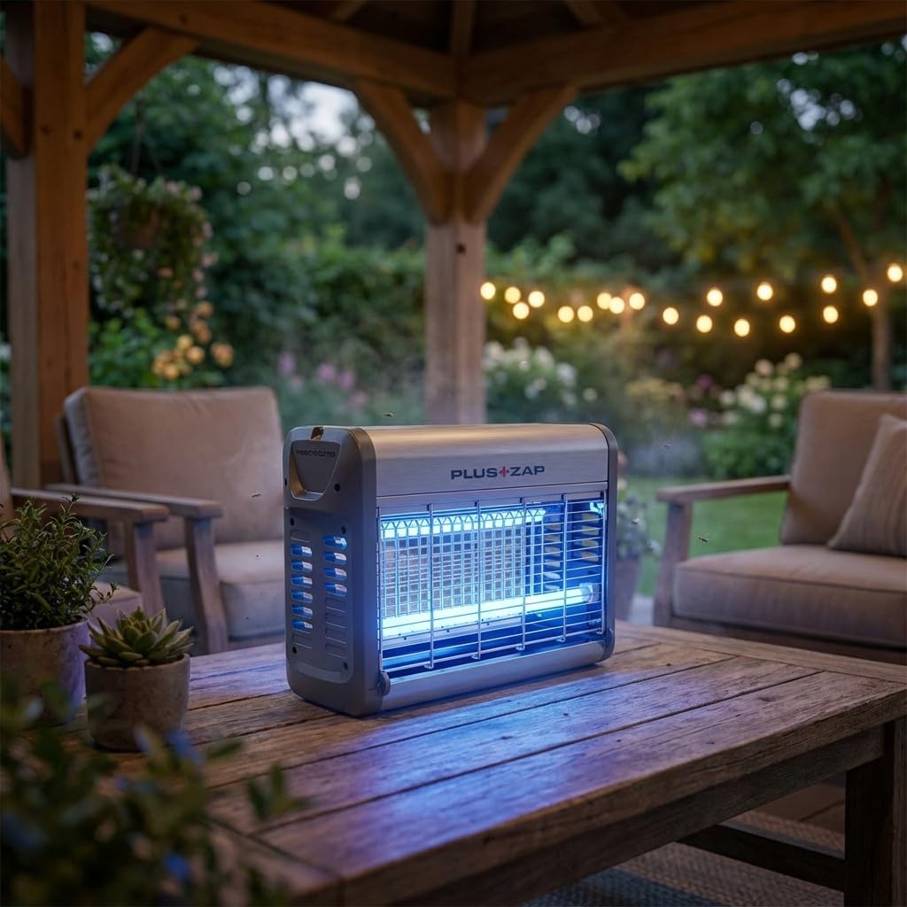 Lampe MATA Mosquitos Aluminium professionell Insektenvernichter, elektrisch, 34 x 14 x 26h cm Leistung: 30 W. UV-Licht Der elektrische Moskitonetz zieht durch UV-Licht,