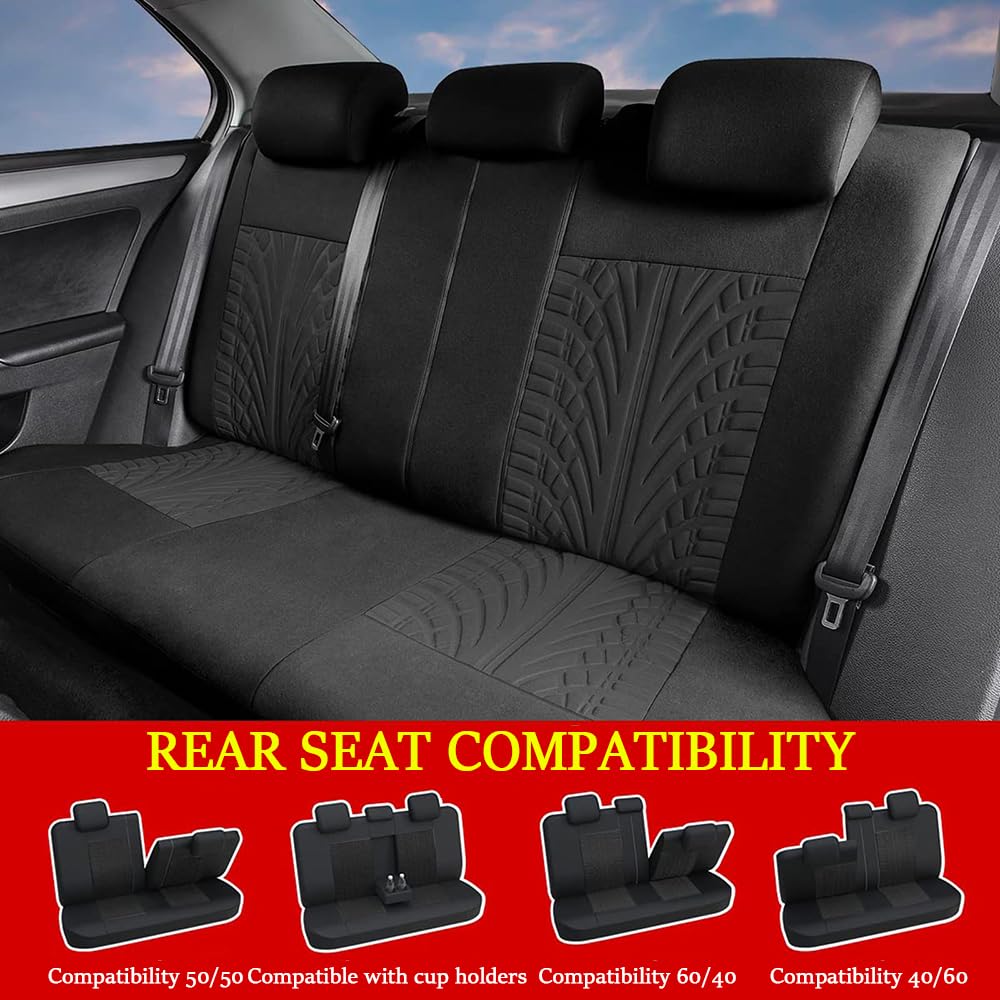 Fundas Asientos Coche, para Ford Kuga 2015-2019 Protector para Asiento de Coche Delantero y Trasero Asiento de Funda Accesorios