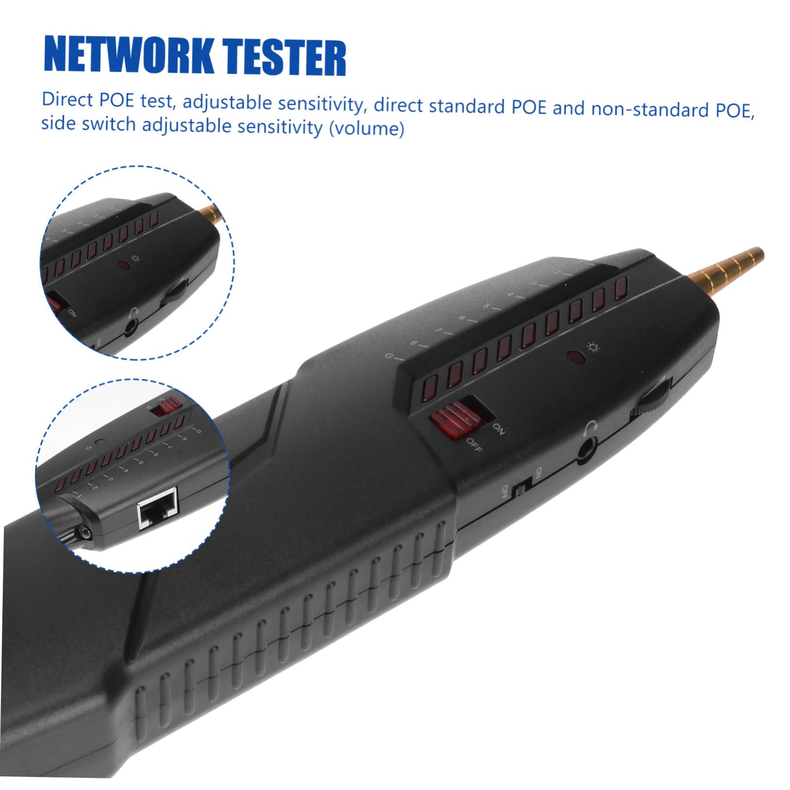 Testeur de Câbles Réseau Ethernet Multifonction, 1 Set, Plastique et Métal