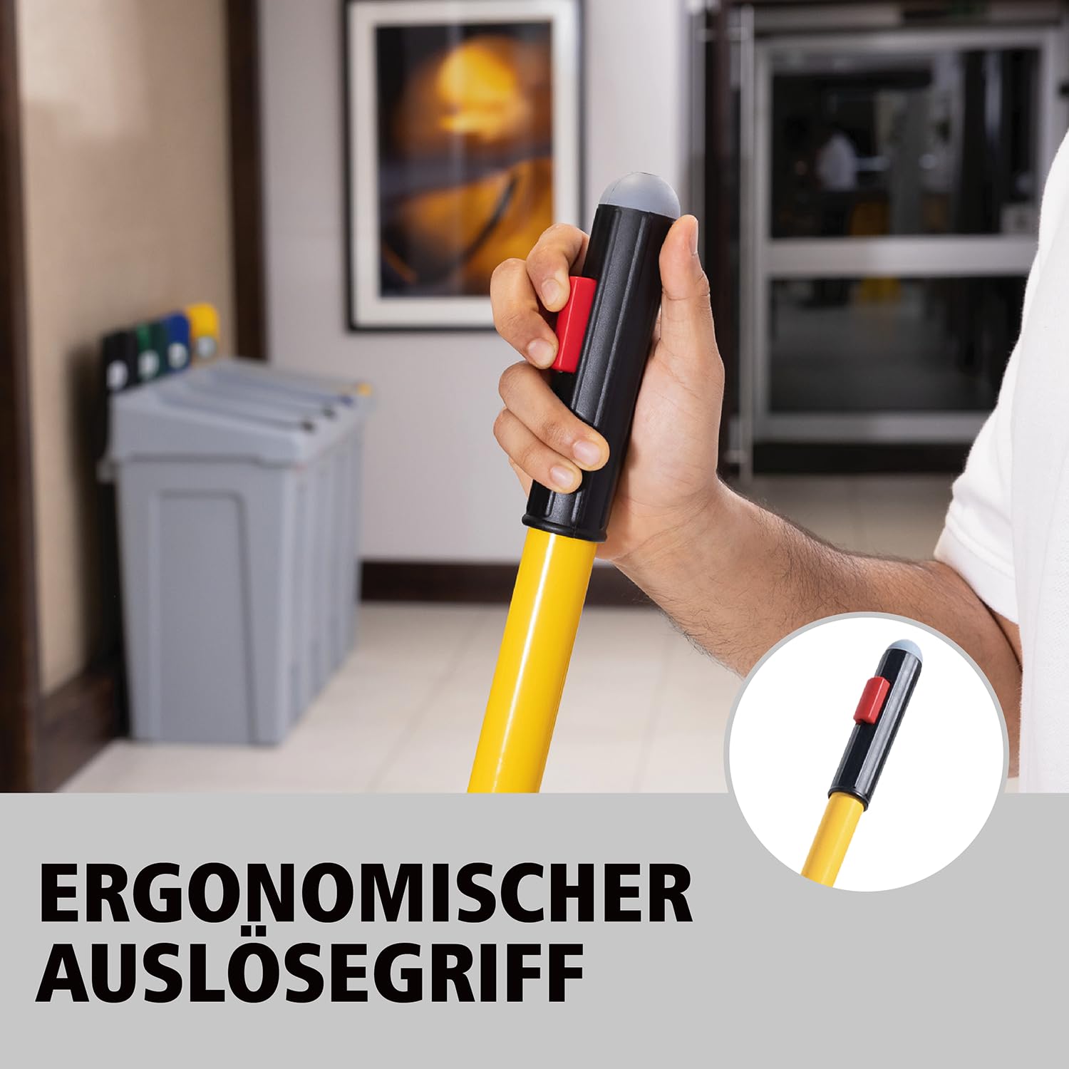 Rubbermaid Commercial Products Hygen Pulse Mikrofaser Mopp Set – 2 Moppköpfe | Bodenwischer mit Sprühfunktion | Gelb