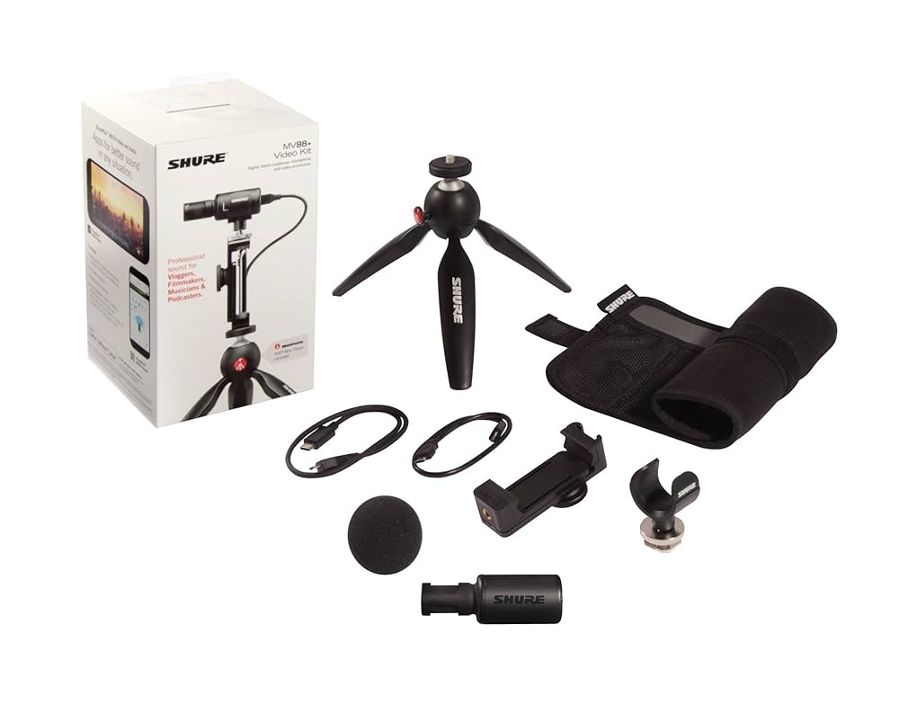 スマホアクセサリー Shure MV88+ Shure MV88 Video Kit Con Microfono Digitale Stereo A