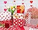Whaline Valentine's Day Tissue Paper 90 Sheet Love Heart Pattern Bulk Gift Wrapping Paper 6 Design Red Decorative Art Paper for DIY Crafts Birthday Wedding Gifts Packing Decor, 19.7 ×13.8 in