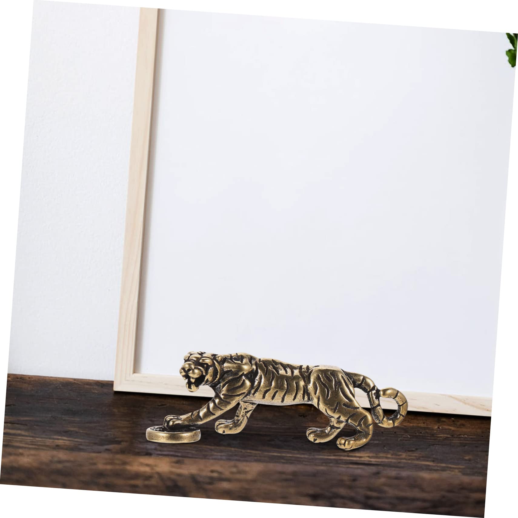 Amazon.co.jp: COHEALI 3個真鍮製虎の置物 レトロ動物モデル 精巧な虎