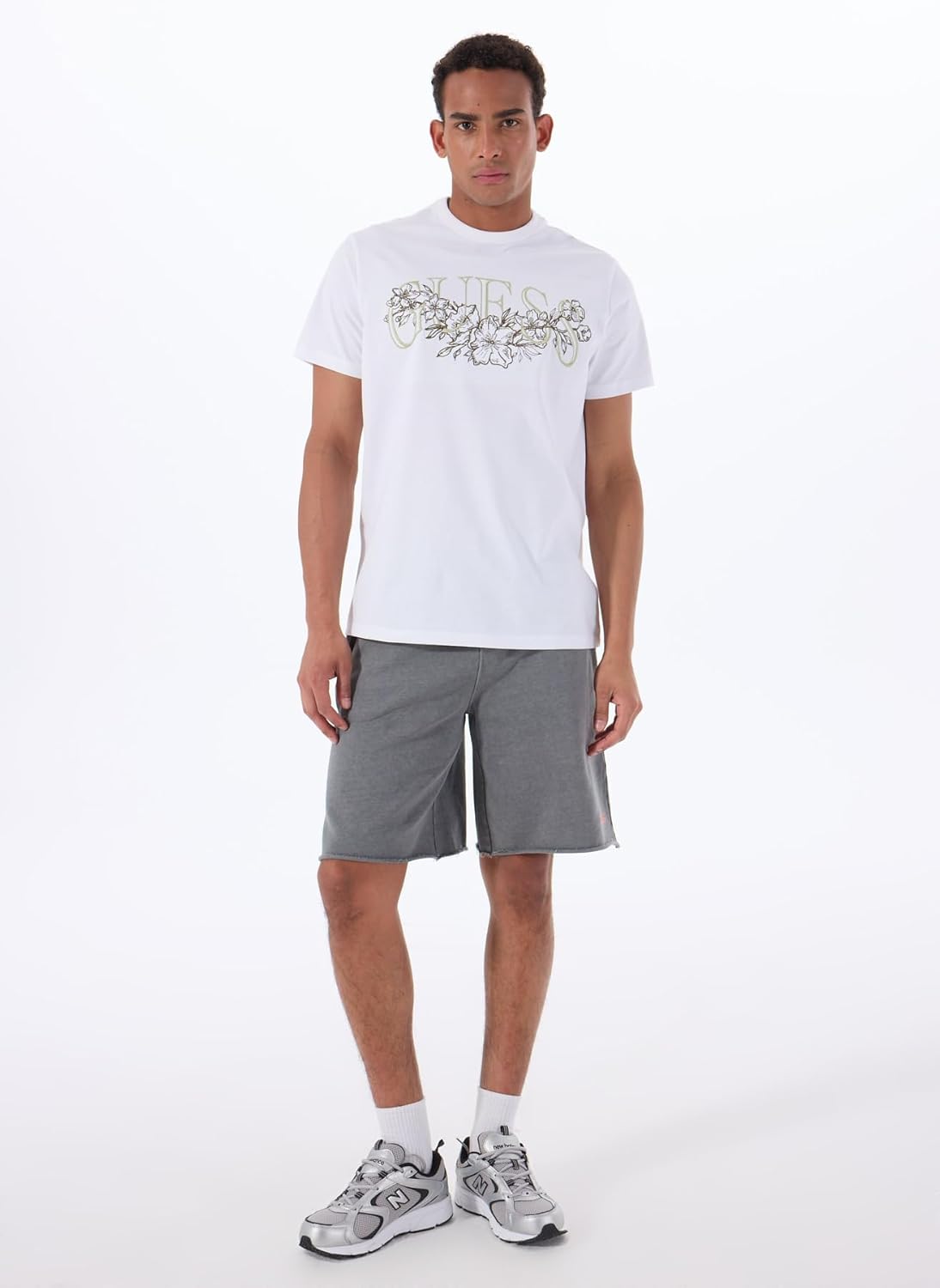 Guess Mens Eco Short Sleeve Guess Flower Tee - Image 2