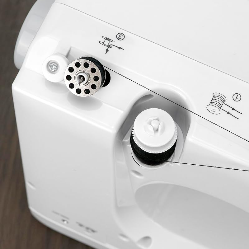 QWORK Varrógép Kezdőknek 12 Öltéssel LED Világítással Szabakar Szett