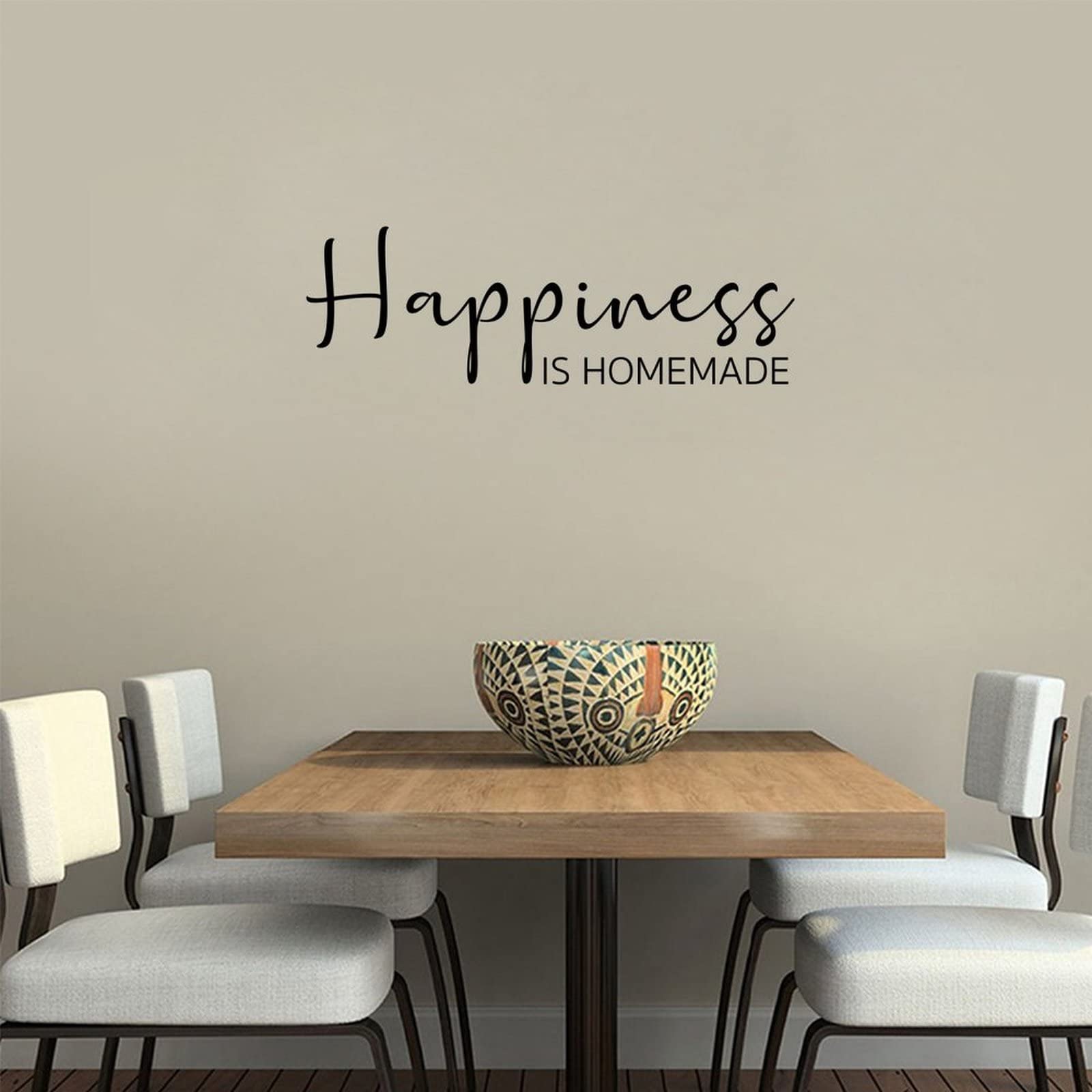 Vinilo Decorativo Pared "HAPPINESS IS CASERA HEART" – Calcomanía Para Cocina (36 Cm, Oracal)