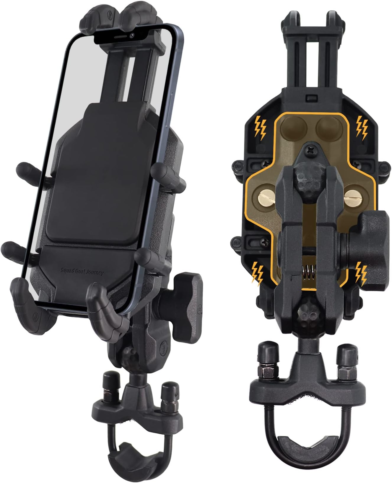WINDFRD Vibration Dampening Phone Mount, Solid Phone Holder with Vibration Dampener, Protects Cell Phone Components, Suitable for Motorcycle Handlebar and Harley Davidson