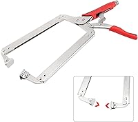 Vista 5 de PINGEUI 2 alicates de bloqueo de abrazadera C de 18 pulgadas, abrazaderas C resistentes con almohadillas giratorias y funda de mango de goma