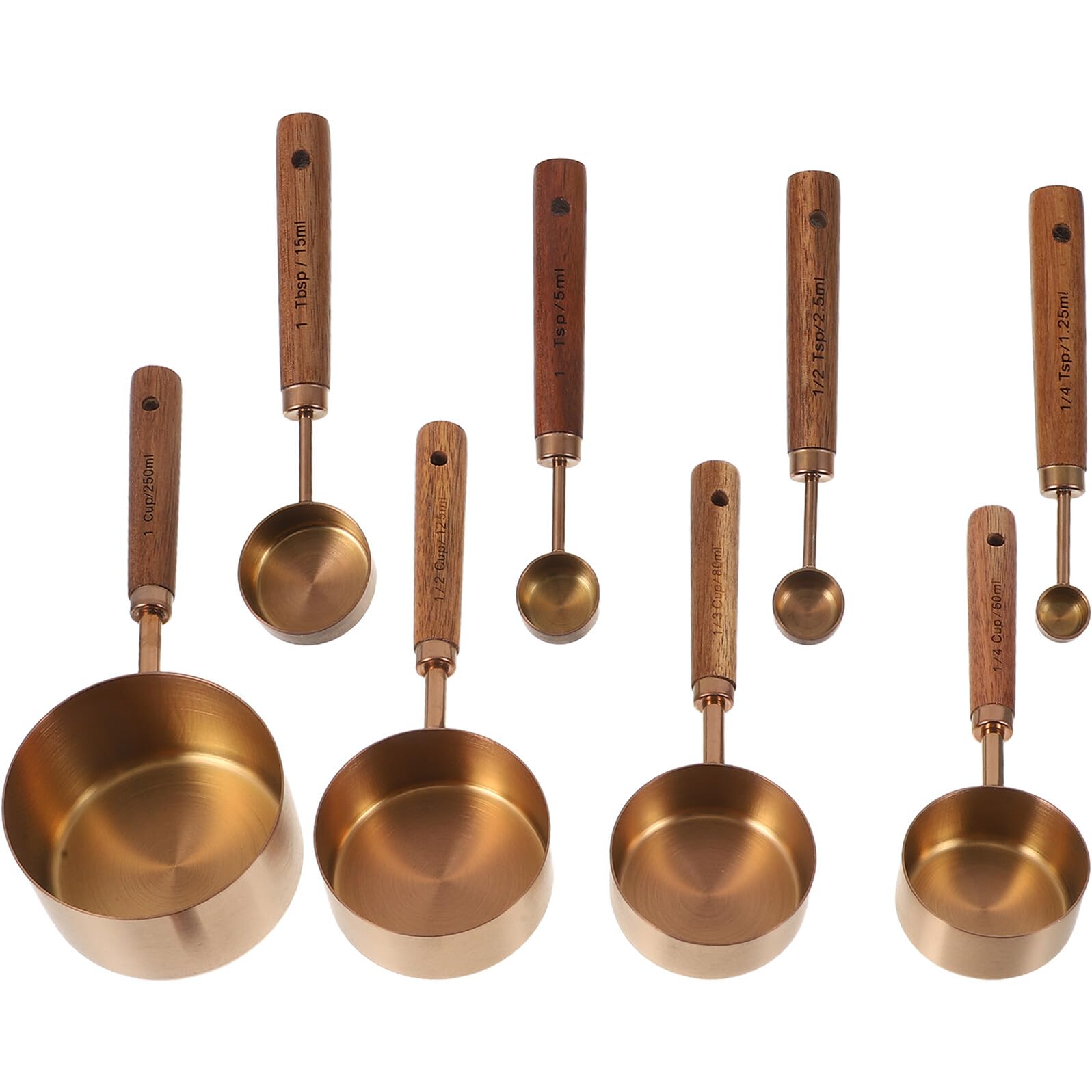 Cuillères Doseuses en Acier Inoxydable, Lot de 8 Set de Pièces