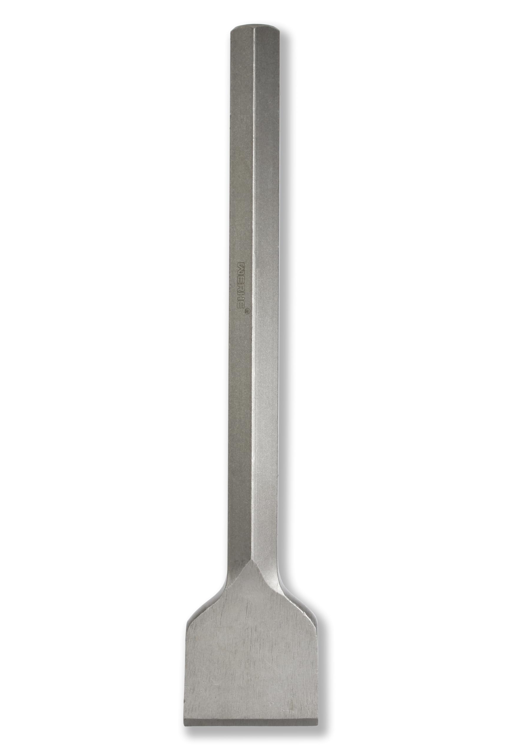 Scalpello a spatola professionale WERHE® HEX28 75 x 400 mm – Scalpello piatto per martello demolitore – Acciaio per utensili robusto