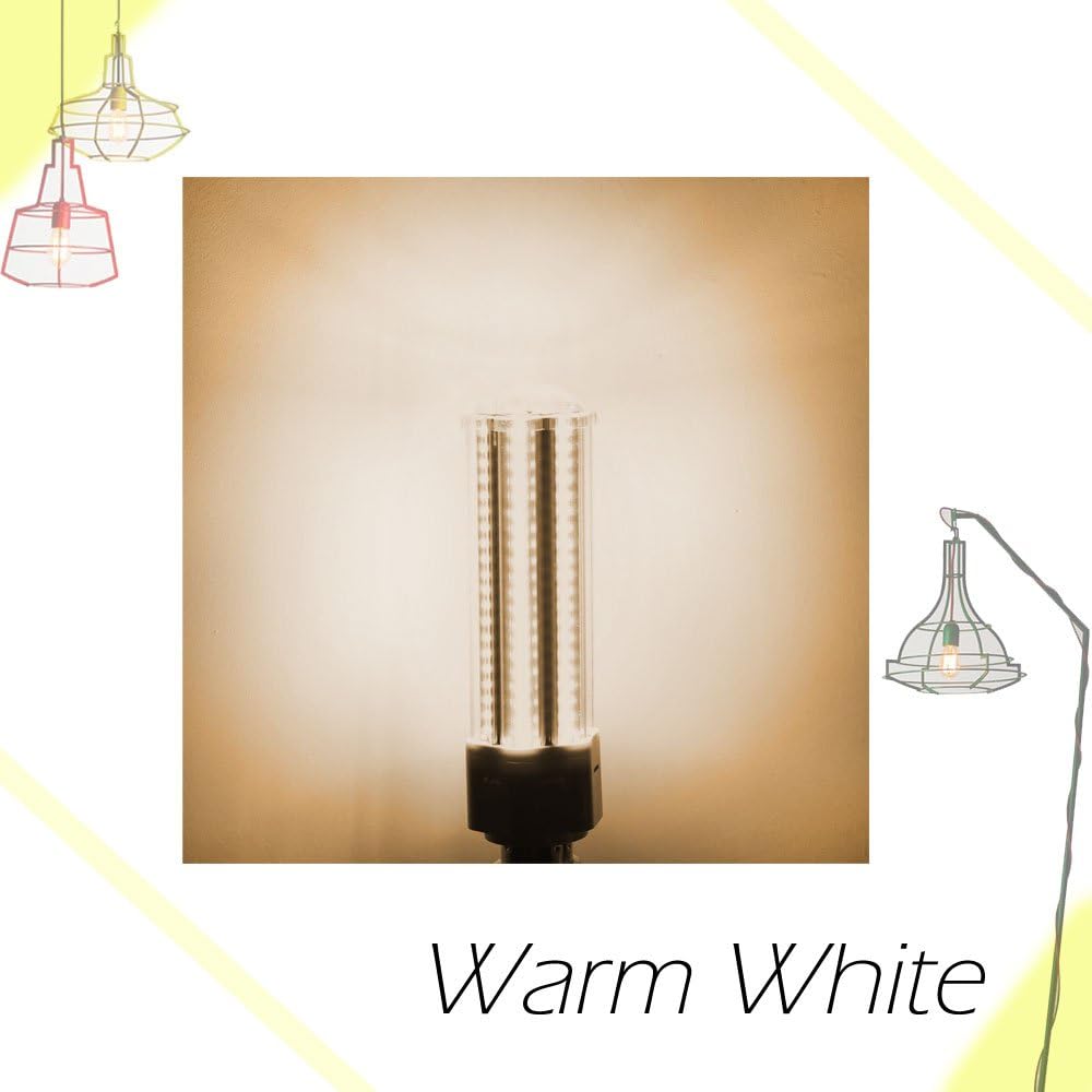 40% Off Discount Luxvista GX24Q LED Bulb 22 Watt G24q 4 Pin Base PL Lamp - 42 Watt CFL GX24 Replacement Light Bulbs Warm White PL-C Retrofit Corn Bulb, Remove/Bypass Ballast