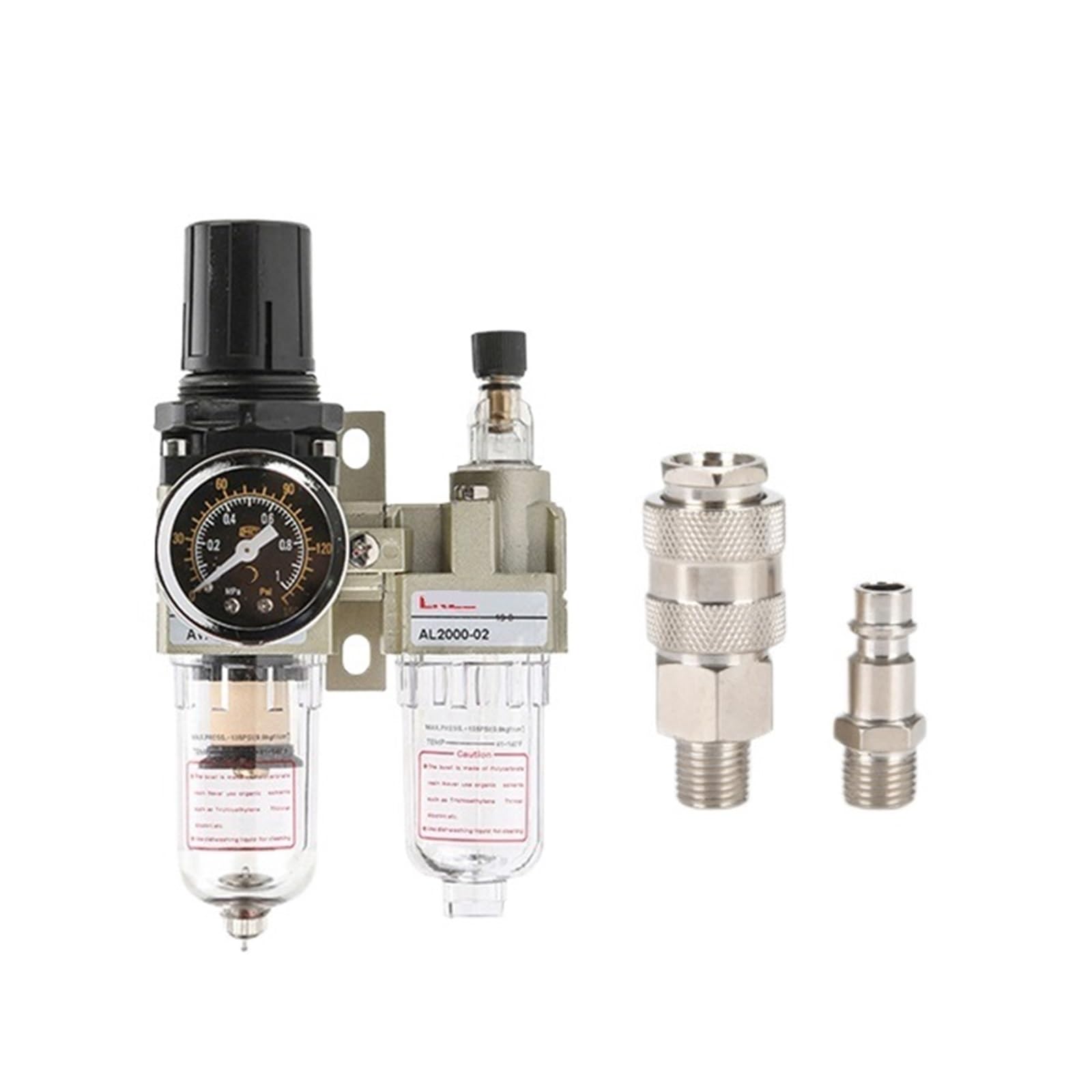 Filtro de aire para compresor, regulador de presión, trampa de vapor, bomba separadora neumática de aceite y agua, suministro manual de drenaje AC2010-02 (AC2010-02 con tipo UE)