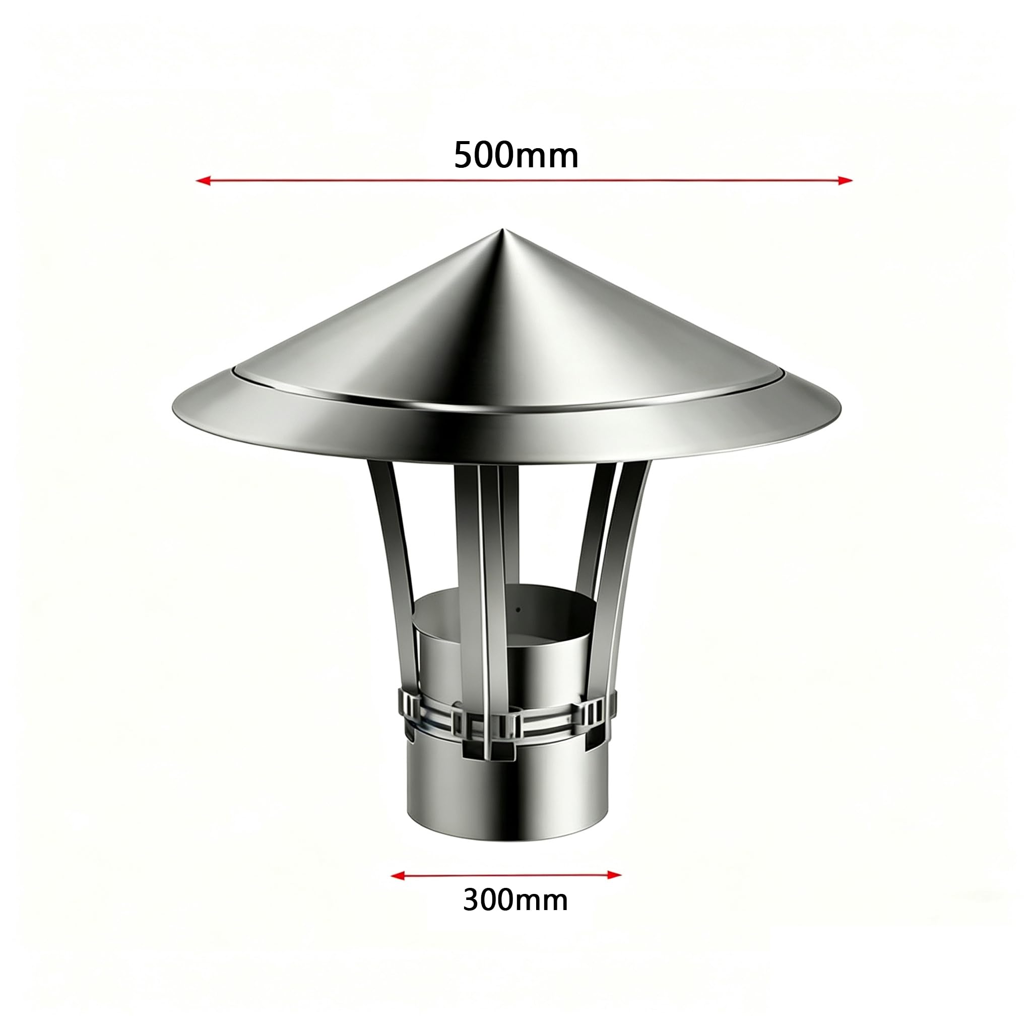 Comignolo In Acciaio Inox Per Camino ComignolO Terminale 300mm/12in