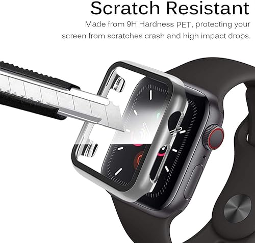 Miniatura 26 de Funda compatible con Apple Watch Series 3, 2, 1 de 1.496 pulgadas con protector de pantalla, cubierta dura de policarbonato antiarañazos a prueba
