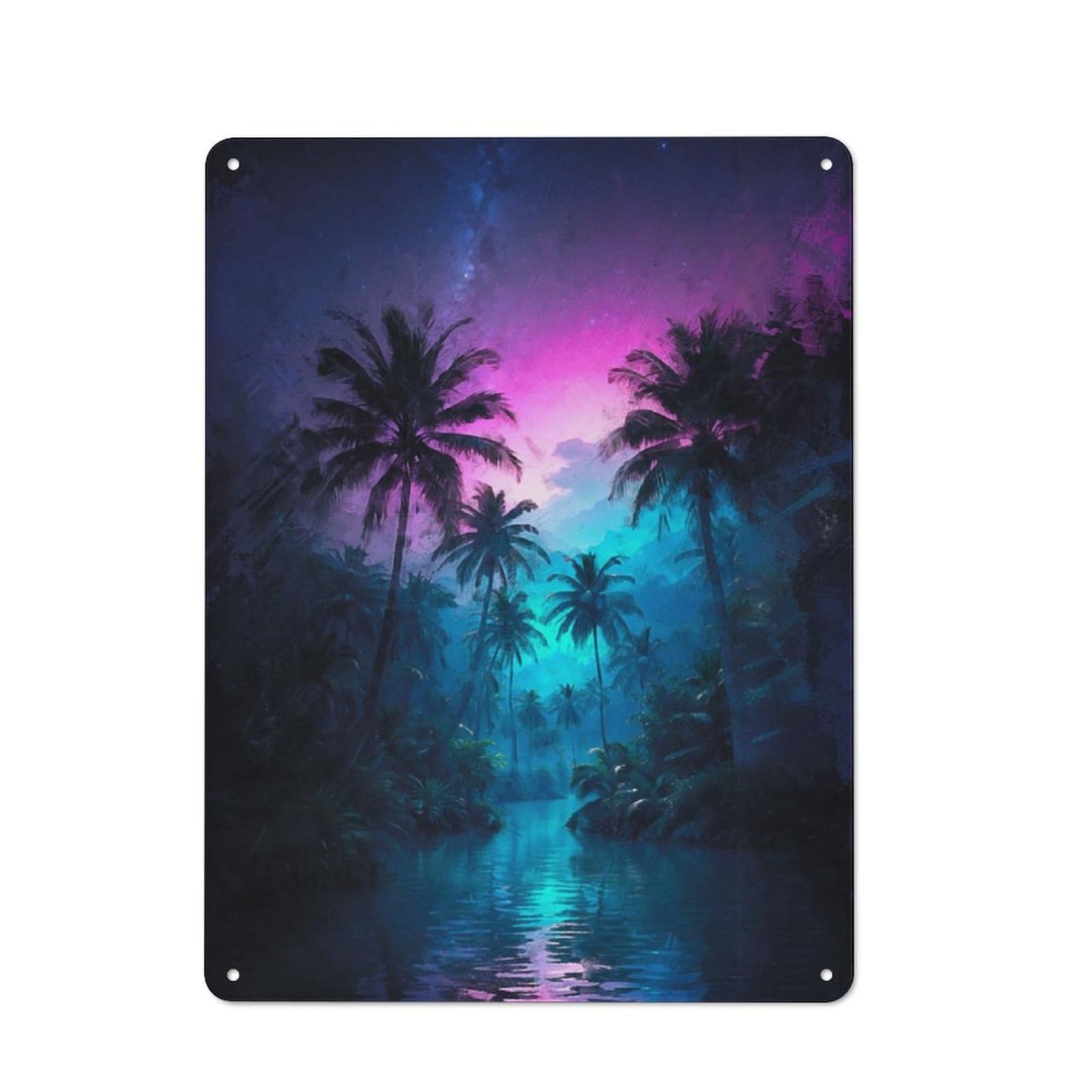 Junmoney Island Sunset Serenade Metal Sign 40X30cm With For Home Bar Wall, Rustic Decor, For Collectors Decorating Home Bars And Entertaining Spaces