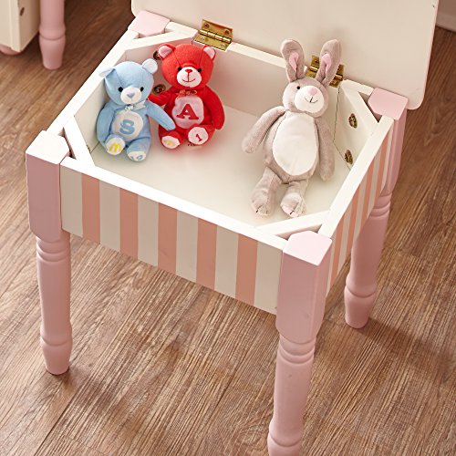 Fantasy Fields - Bouquet Thematic Kids Flip Top Mirror Vanity Table and Stool Set | Imagination Inspiring Hand Crafted & Hand Painted Details Non-Toxic, Lead Free Water-based Paint