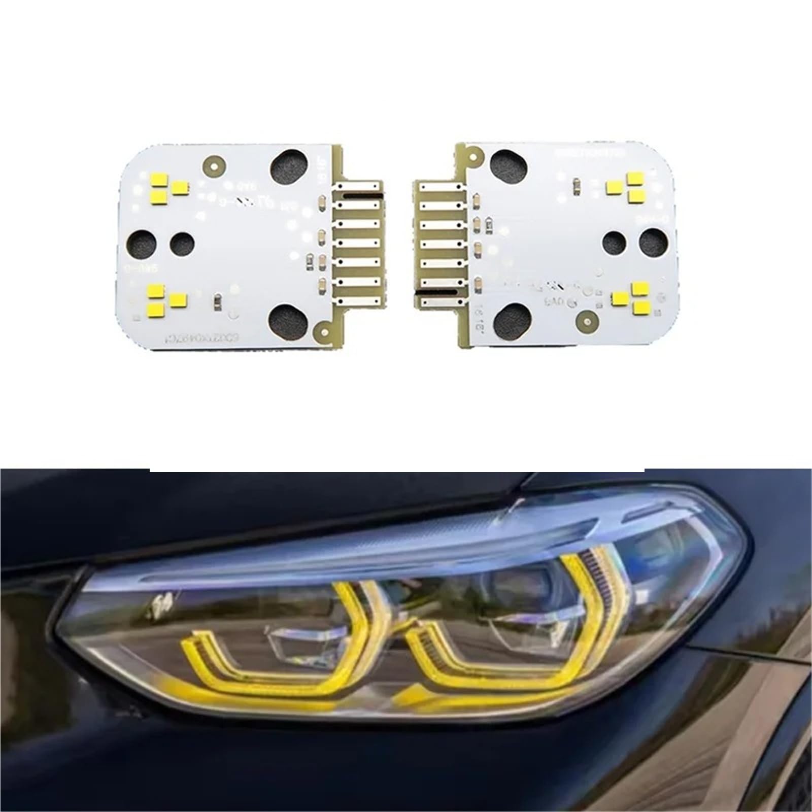 Unidad Control Balasto Faro Chip DRL Amarillo Limón Ojos De Ángel Modificación Color Luz Balasto para Faros Coche para X3 G08 G01 G02 2018-2021