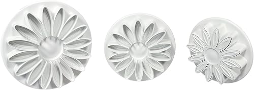 PME Cortadores de émbolo, margarita de girasol veteado y gerbera, paquete de 3