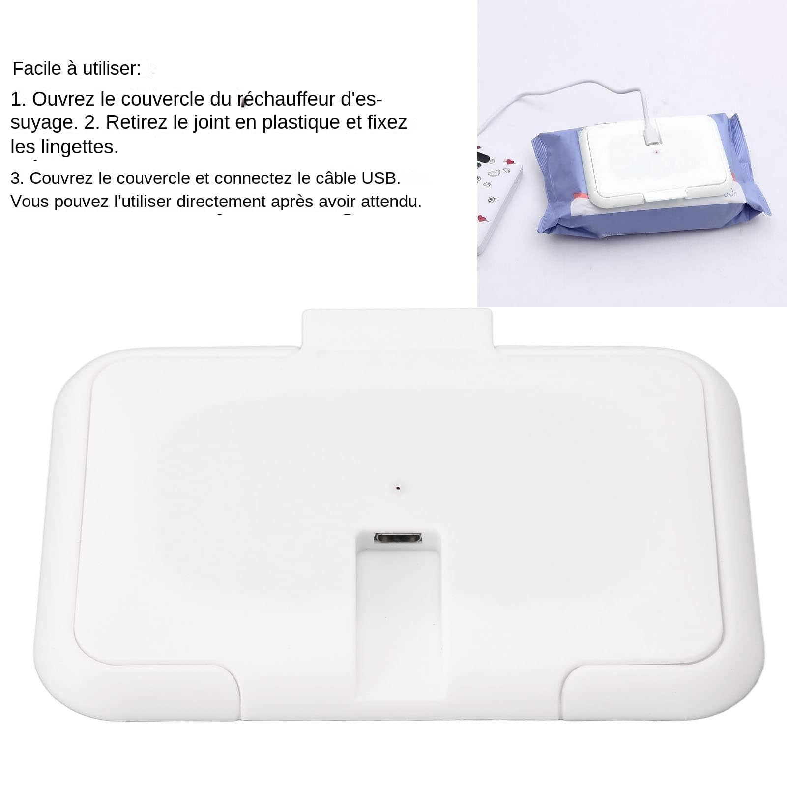 Chauffe-Lingettes Pour Bébé avec Thermostat Boîte de Lingettes Humides Support Distributeur