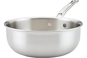 Thomas Keller Insignia by Hestan Stainless Steel 2 Quart Saucier, Induction Cooktop Compatible