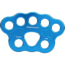 Climbing Rigging Plate made from aviation aluminum alloy, an 8 hole connector for organizing carabiners, serving as a versatile 45KN Rigging Plate