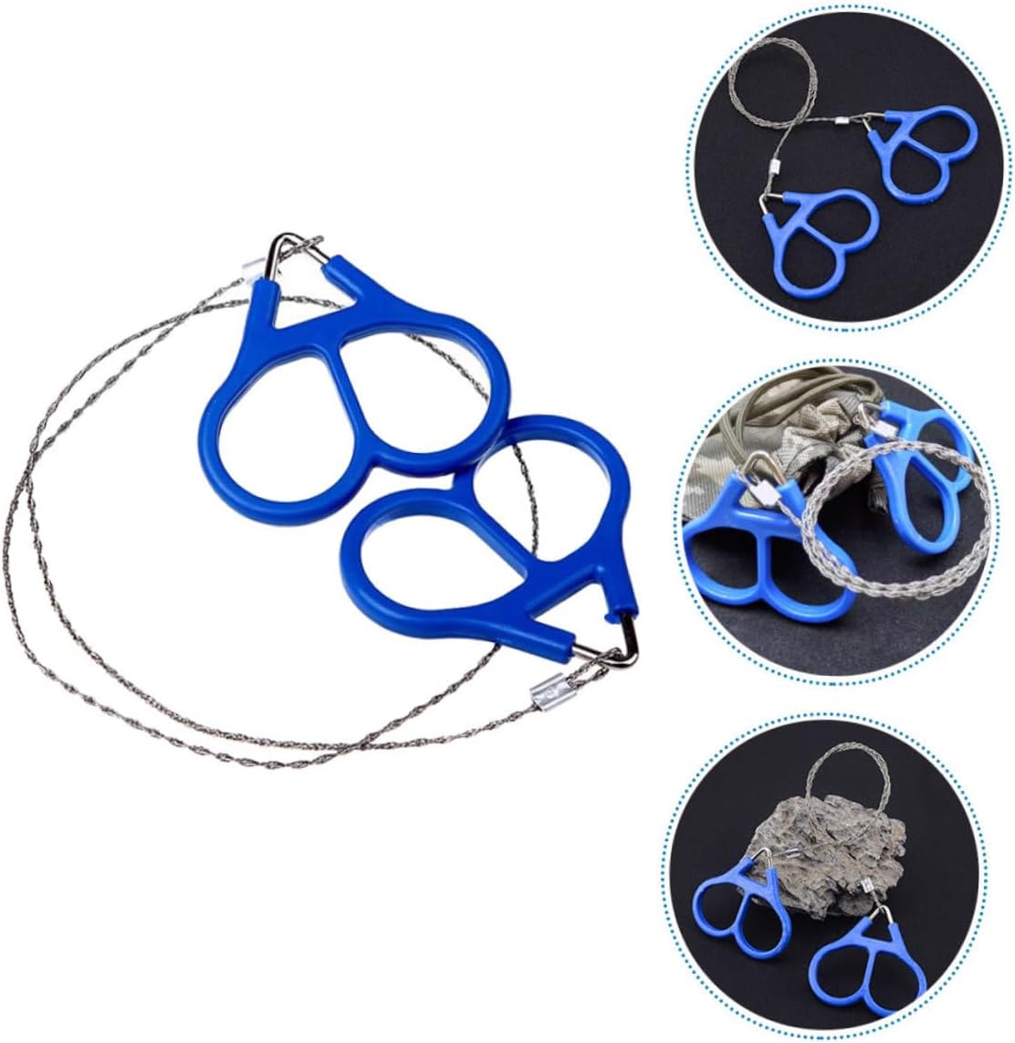 Toyvian 4pcs Emergency Wire Saws Stainless Saw Outdoor Pocket Chainsaws Outdoor Supplies