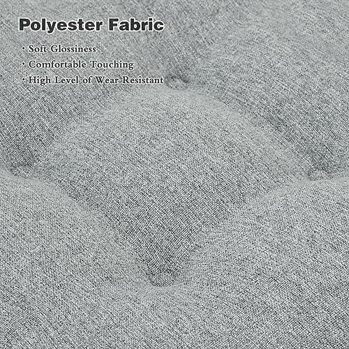 TANYOO Chair Pads for Dining Chairs 2 Pack, Tufted Memory Foam Kitchen Seat Cushions, Non-Slip Dining Chair Cushions with Ties, 42x41x7cm, (2, Grey) - Cosy Home Interiors TANYOO Chair Pads for Dining Chairs 2 Pack, Tufted Memory Foam Kitchen Seat Cushions, Non-Slip Dining Chair Cushions with Ties, 42x41x7cm, (2, Grey) - Image 5