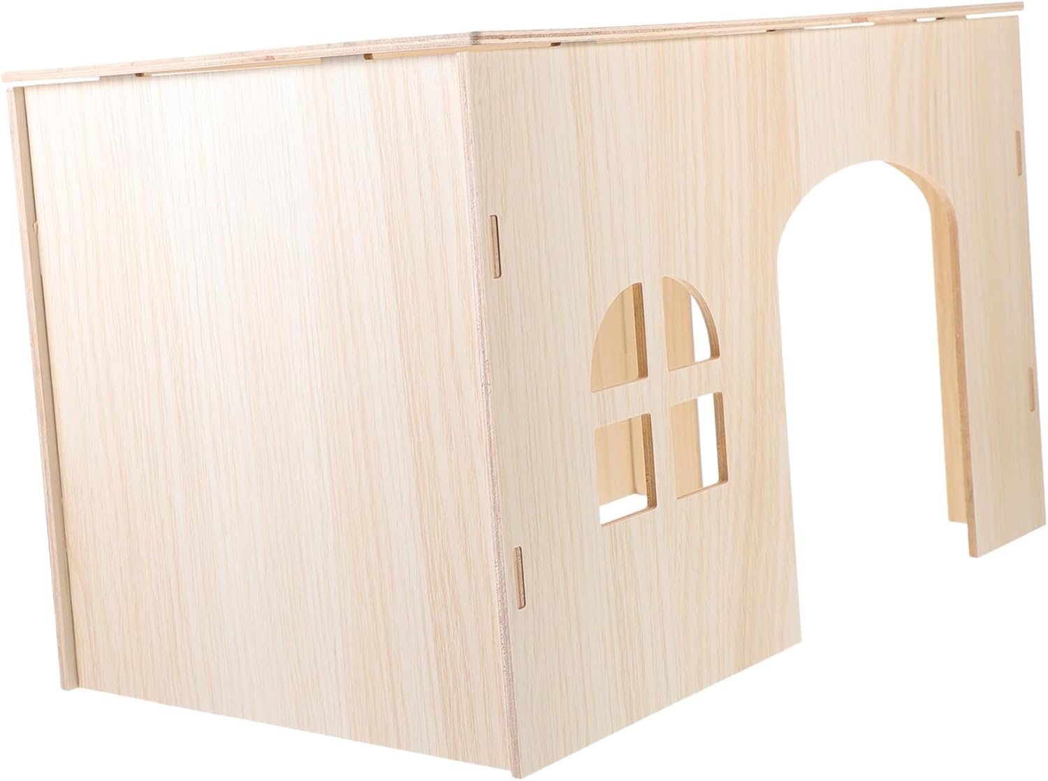 Guinea Pig Hideout House Wooden Habitat for Small Animals for Hamsters and Squirrels Year Toy and Resting Space