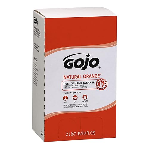 Miniatura 5 de GOJO NATURAL ORANGE - Limpiador de manos de piedra pómez de 12 galón limpiador de manos de loción de acción rápida con botella de bomba de pómez