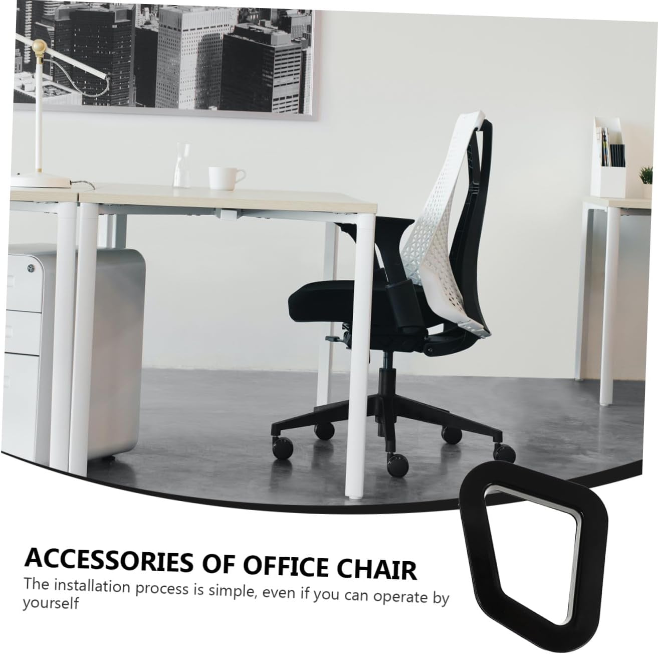 VALICLUD 2 Sets Black Plastic E Sports Game Chair Mountings Decorative Fittings Wear Resistant Chair Parts Easy Self Installation
